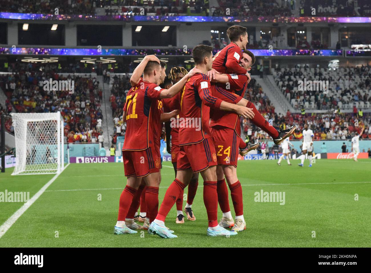 DOHA (KATAR), 11. Mai 23/2022 – WELTMEISTERSCHAFT/SPANIEN gegen COSTA RICA – Gavis Tor im Spiel zwischen den Teams Spaniens gegen Costa Rica für die erste Phase der Katar/FIFA-Weltmeisterschaft, die diesen Mittwoch (23) im Al Thumama Stadium in Doha stattfindet. Fotos von Alexandre Brum/AG. Rahmen 31119 (Alexandre Brum/AG. Enquadrar/SPP) Kredit: SPP Sport Press Photo. Alamy Live News Stockfoto