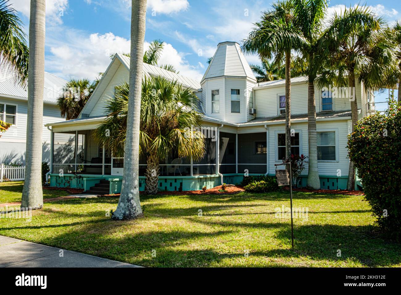 Harvey House, Retta Esplanade, Punta Gorda, Florida Stockfoto