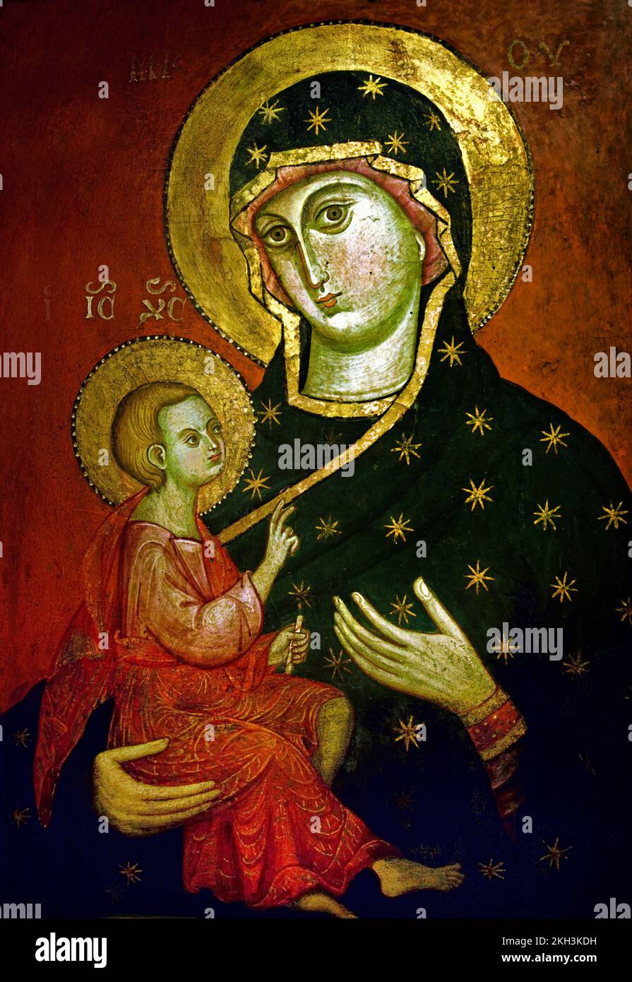 Jungfrau und Kind, Veneto-byzantinischer Maler, Italienisch des 13.. Jahrhunderts, Venedig, Italien, Stockfoto
