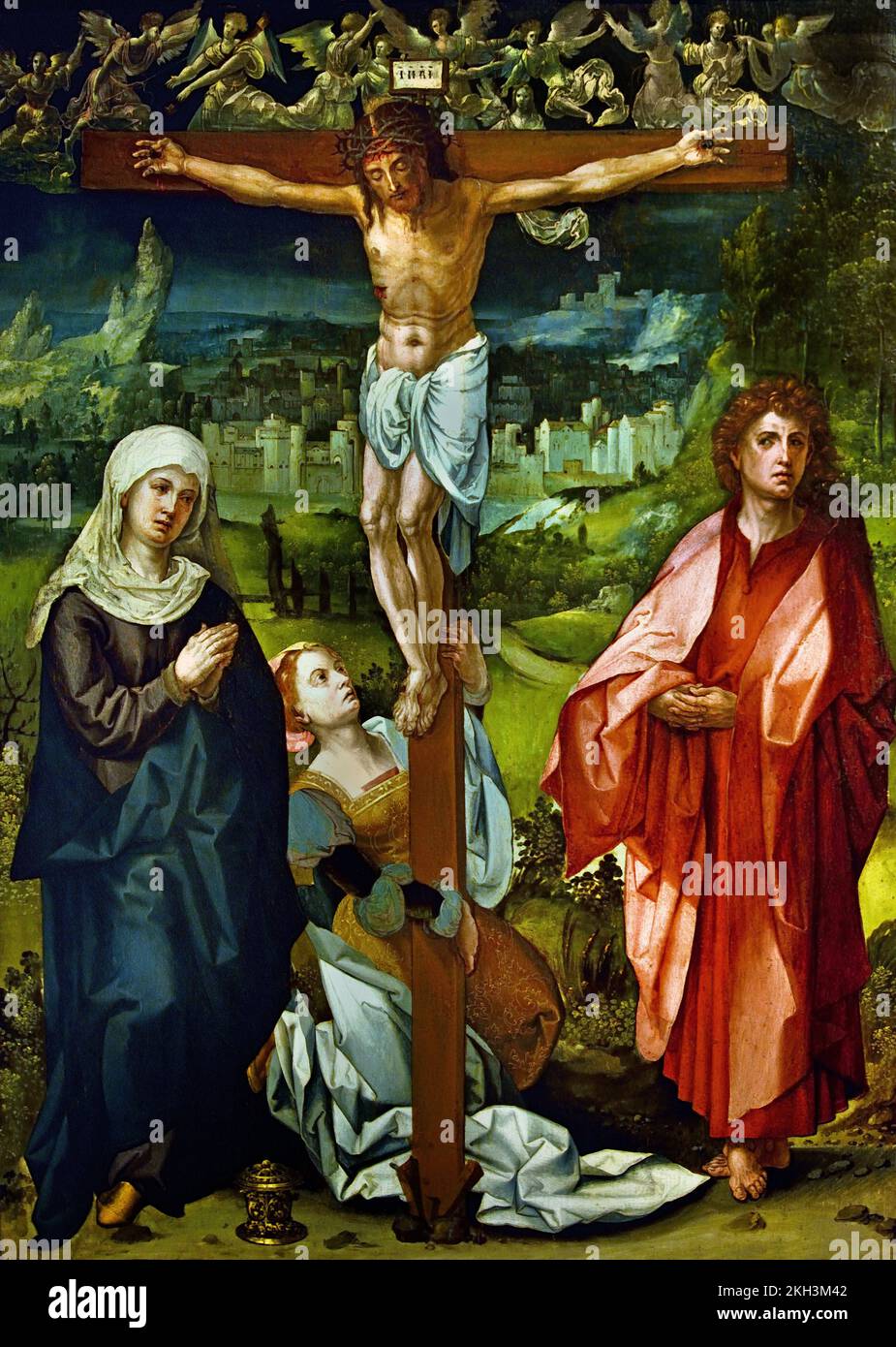 Christ on the Cross von Pieter Cock Van Aelst 16. Century Maler, Pieter Coecke van Aelst (1502-1550) Brüssel, Belgien, Flämisch, Niederlande, Niederländisch, Stockfoto