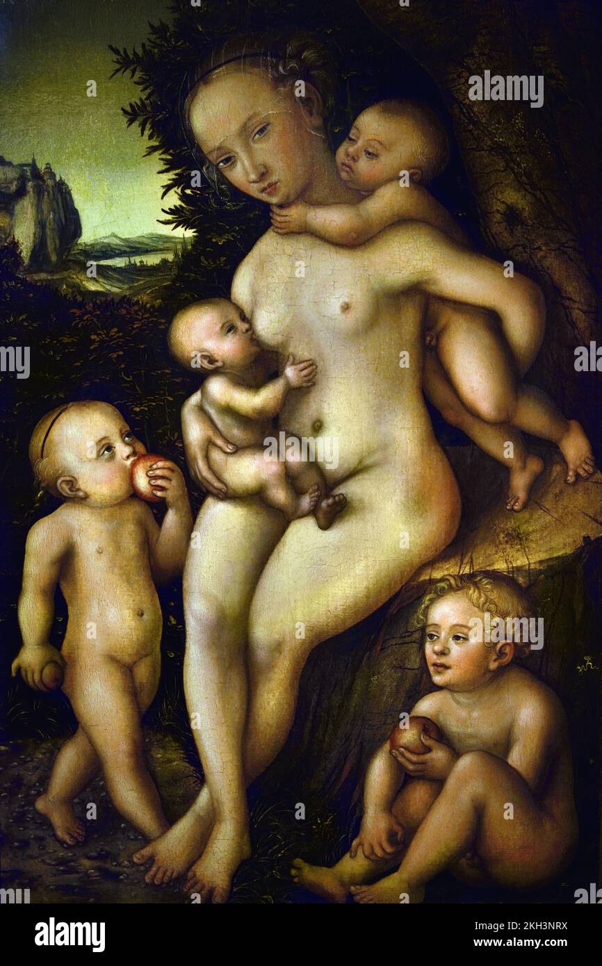 Charity 1536 von Lucas Cranach der Ältere 1472 - 1553 Deutschland Stockfoto