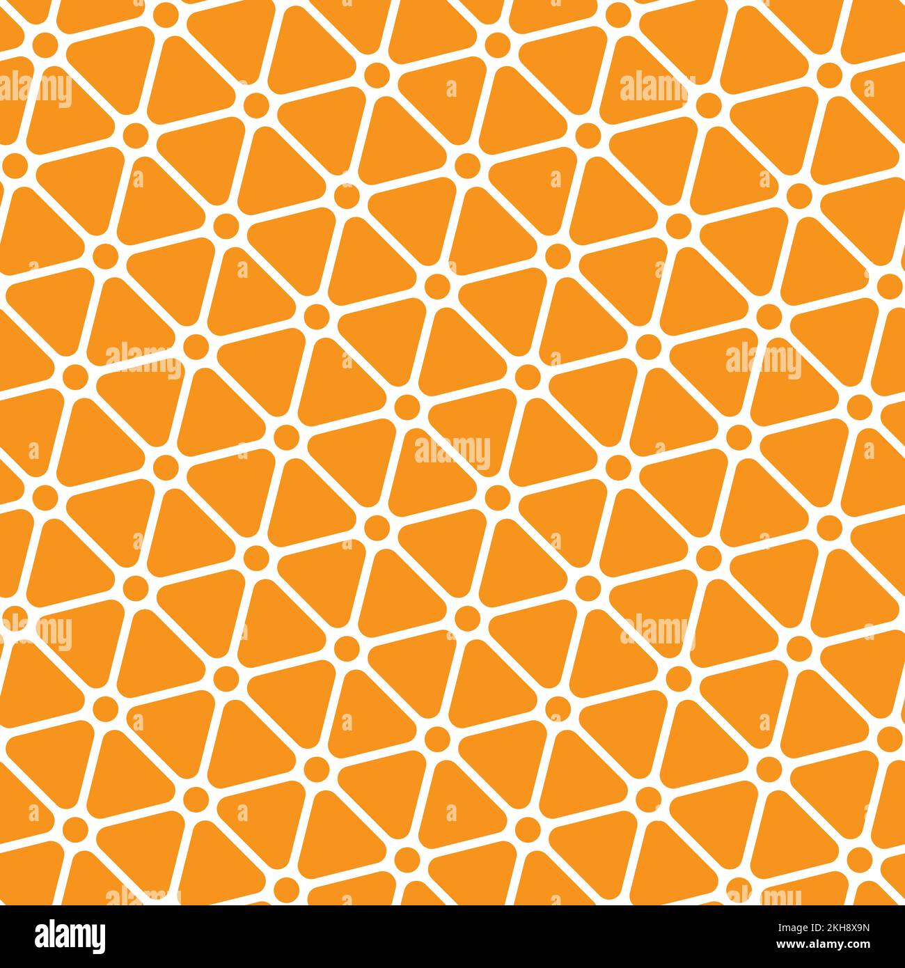 Geometrisches Nahtloses Muster. Abstrakter diagonaler Hintergrund von farbigen geometrischen Formen. Farbige Dreiecke abgerundete Ecken und Kreise. Einfaches Design. Stock Vektor