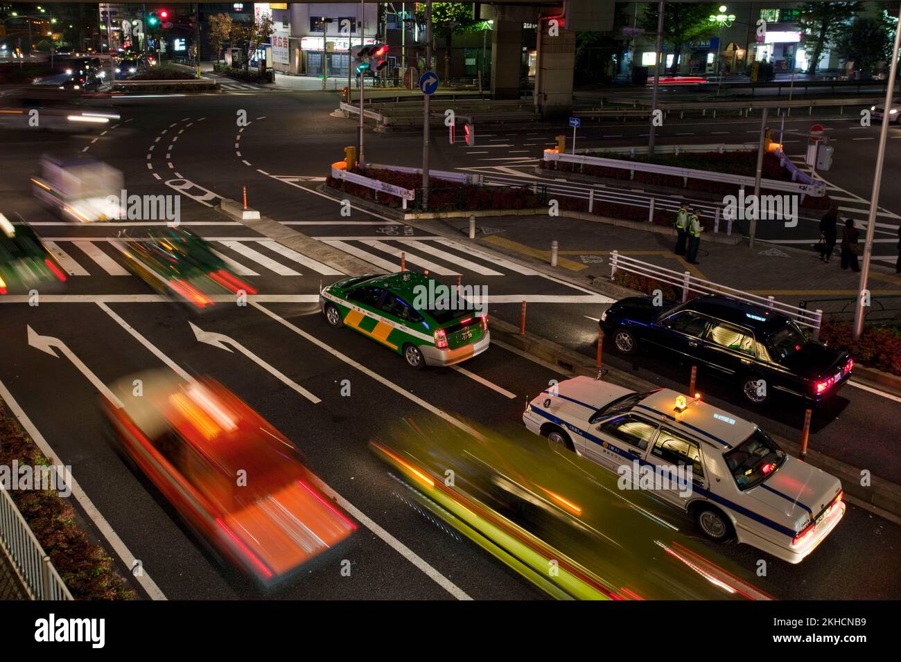 Verkehrsunschärfe Abend Roppongi Tokio Japan 2 Stockfoto