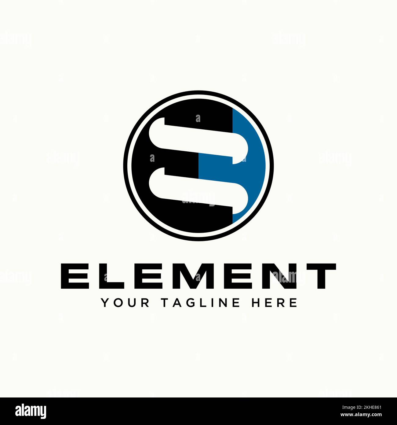 Buchstabe oder Wort E oder SS Schriftart wie Schraubenbolzen Lochform Bild Symbol Logo Design abstraktes Konzept Vektormaterial anfänglich oder mechanisch Stock Vektor