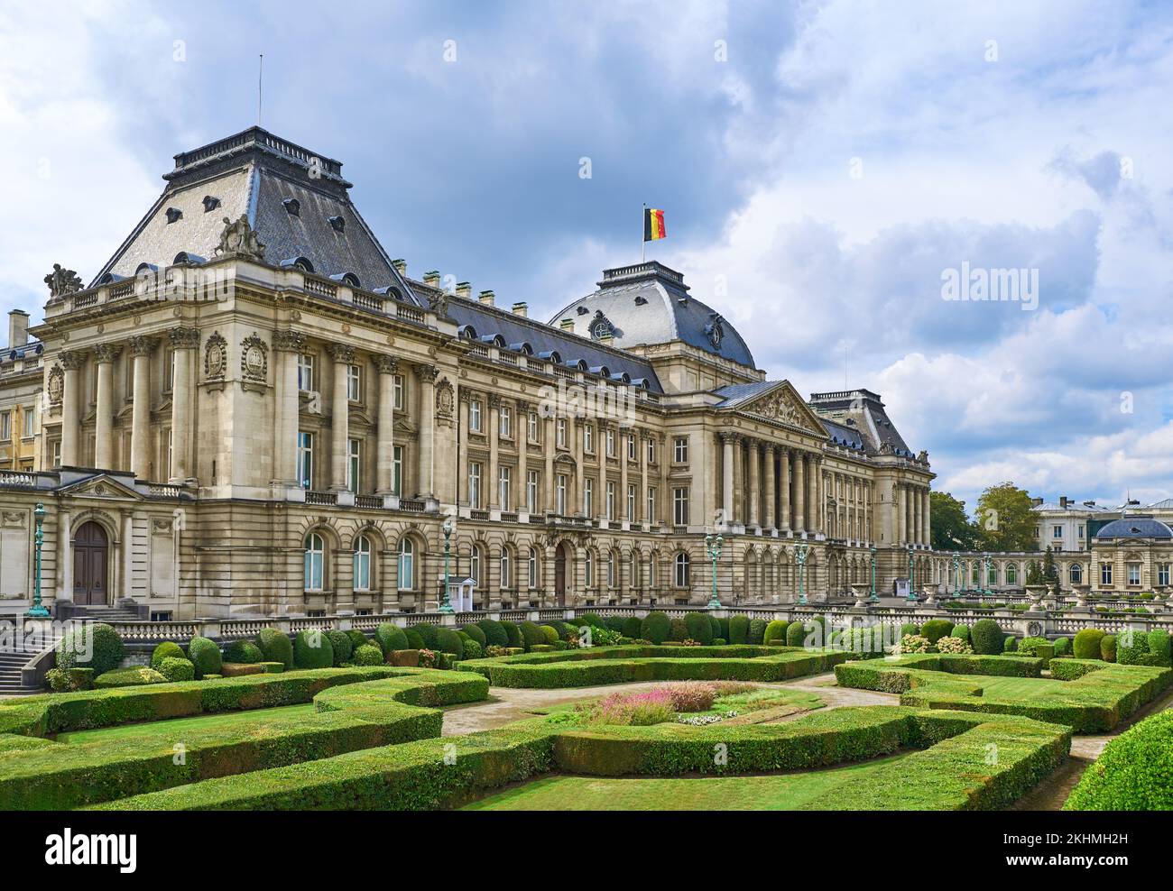 Brüssel, Beigium, Blick auf den Königspalast und den Garten Stockfoto