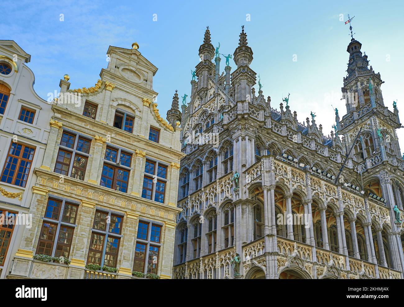Brüssel, Beigium, die adligen paläste von gilde am Groten Markt Stockfoto