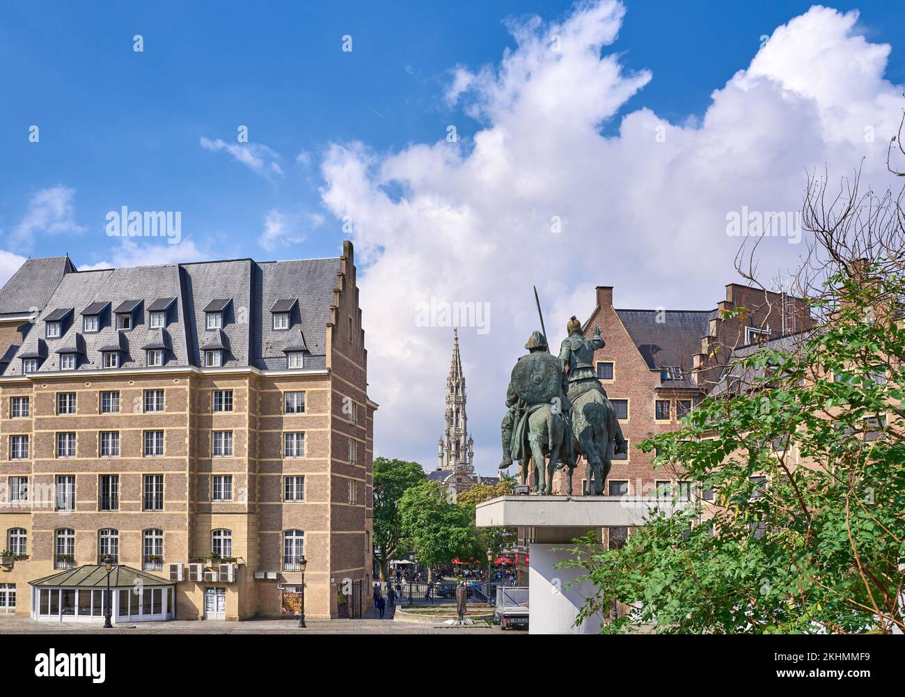 Brüssel, Beigium, der Don Quijote Monumnt auf dem spanischen Platz Stockfoto