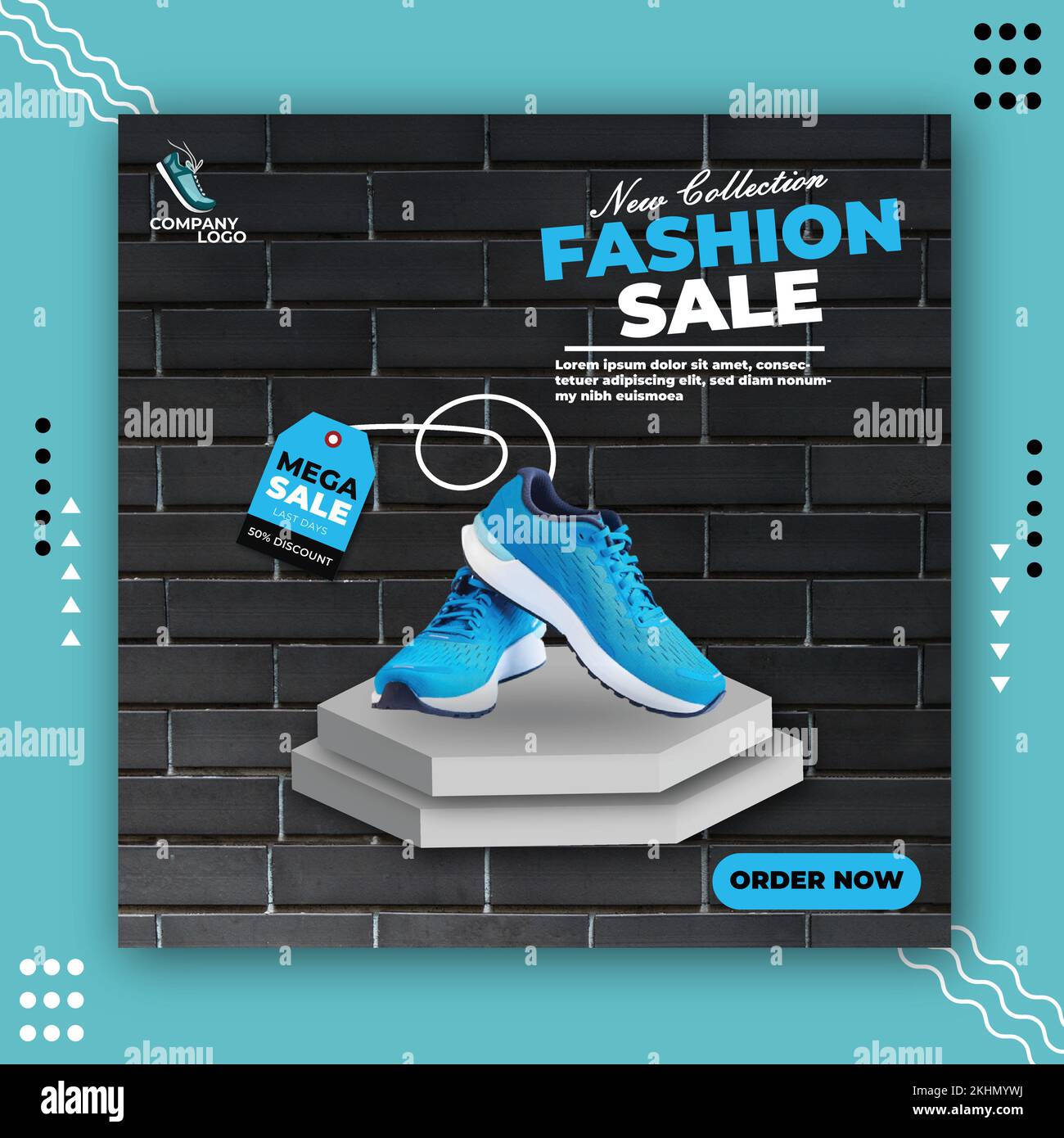 Social-Media-Postvorlage Für Schuhverkauf Stock Vektor