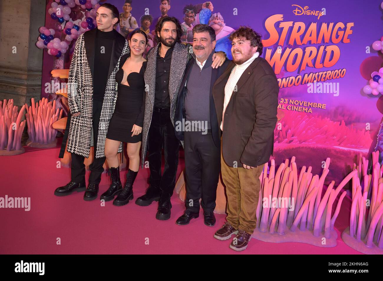 Die italienischen Sänger Michele Bravi, Federica Abbate und die