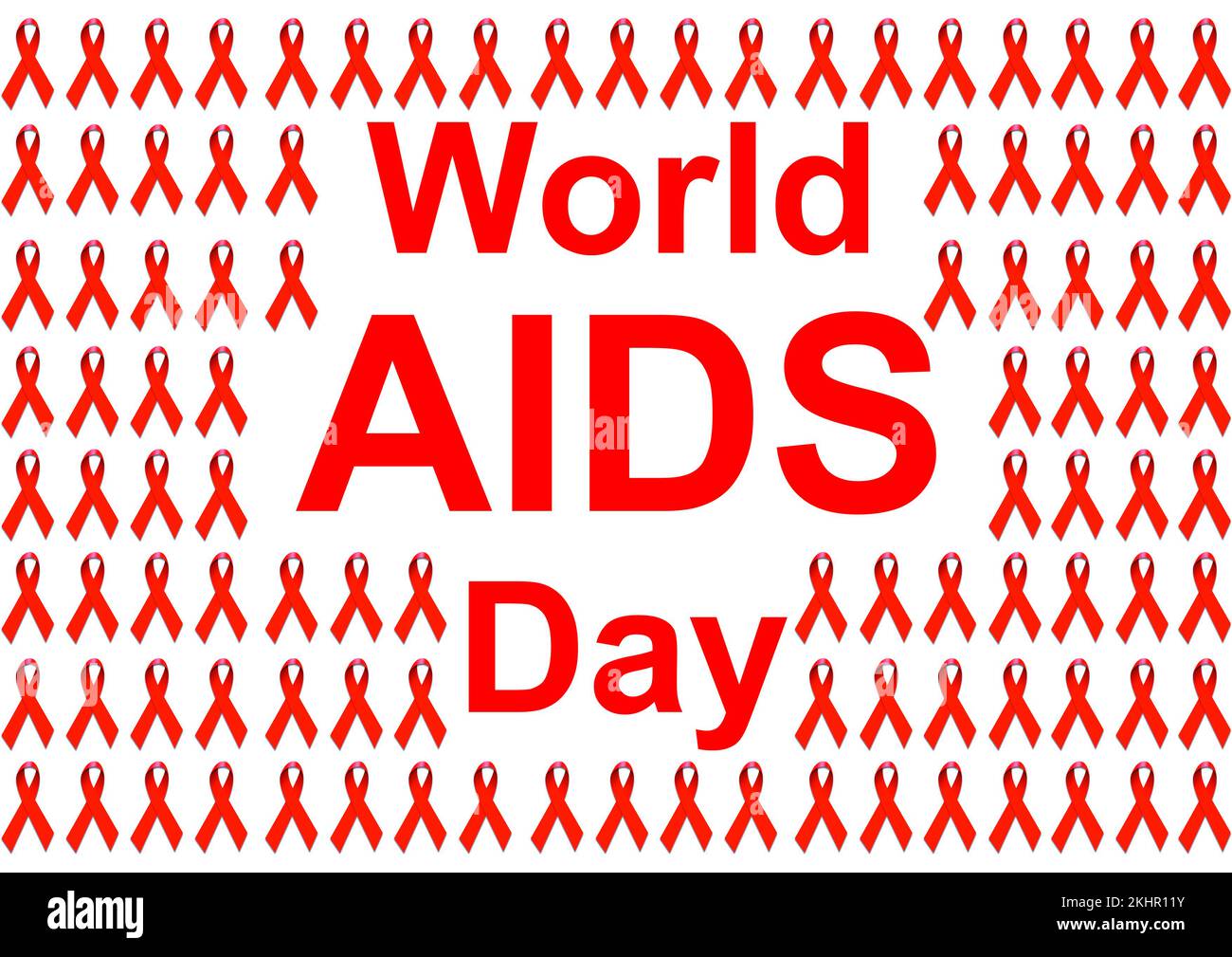 Der Welt-AIDS-Tag am 1. Dezember ist ein internationaler Tag, um das Bewusstsein für die AIDS-Pandemie zu schärfen, die durch die Ausbreitung von HIV-Infektion und Trauer verursacht wird Stockfoto