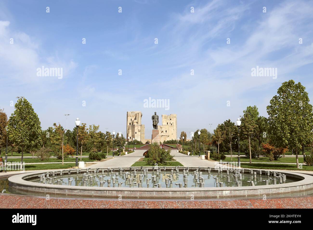 AK Saray (White Palace) Complex, IPAK Yuli Street, Shakhrisabz, Provinz Qashqadaryo, Usbekistan, Zentralasien Stockfoto