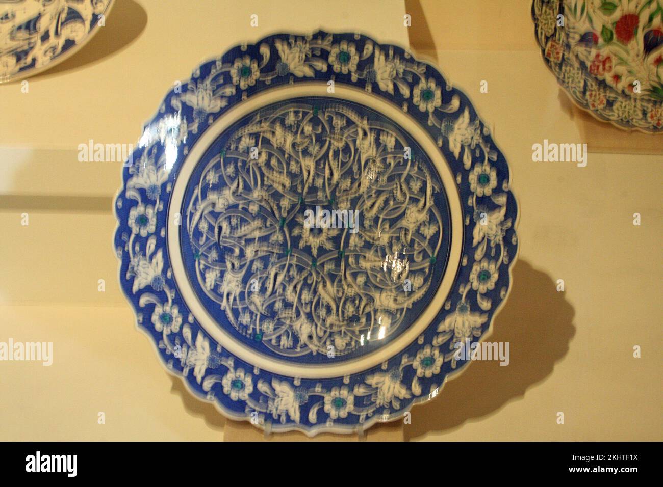 Iznik Pottery, Osmanisches Reich, Museum der anatolischen Zivilisationen, Ankara, Türkei Stockfoto