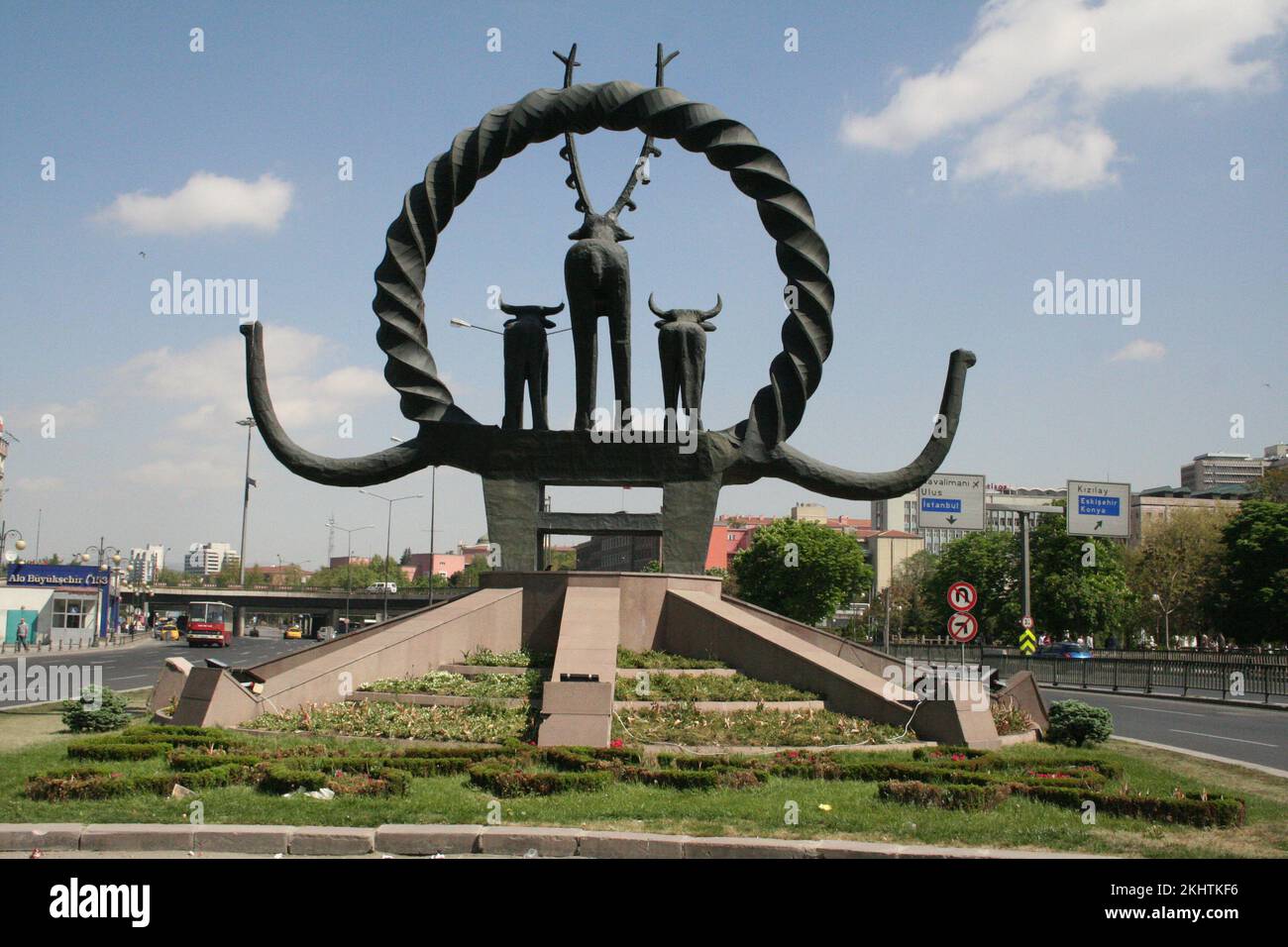 Hatti-Denkmal, Ankara, Türkei. Die Hatti waren Aborigines in Zentralanatolien (heutige Türkei). Stockfoto