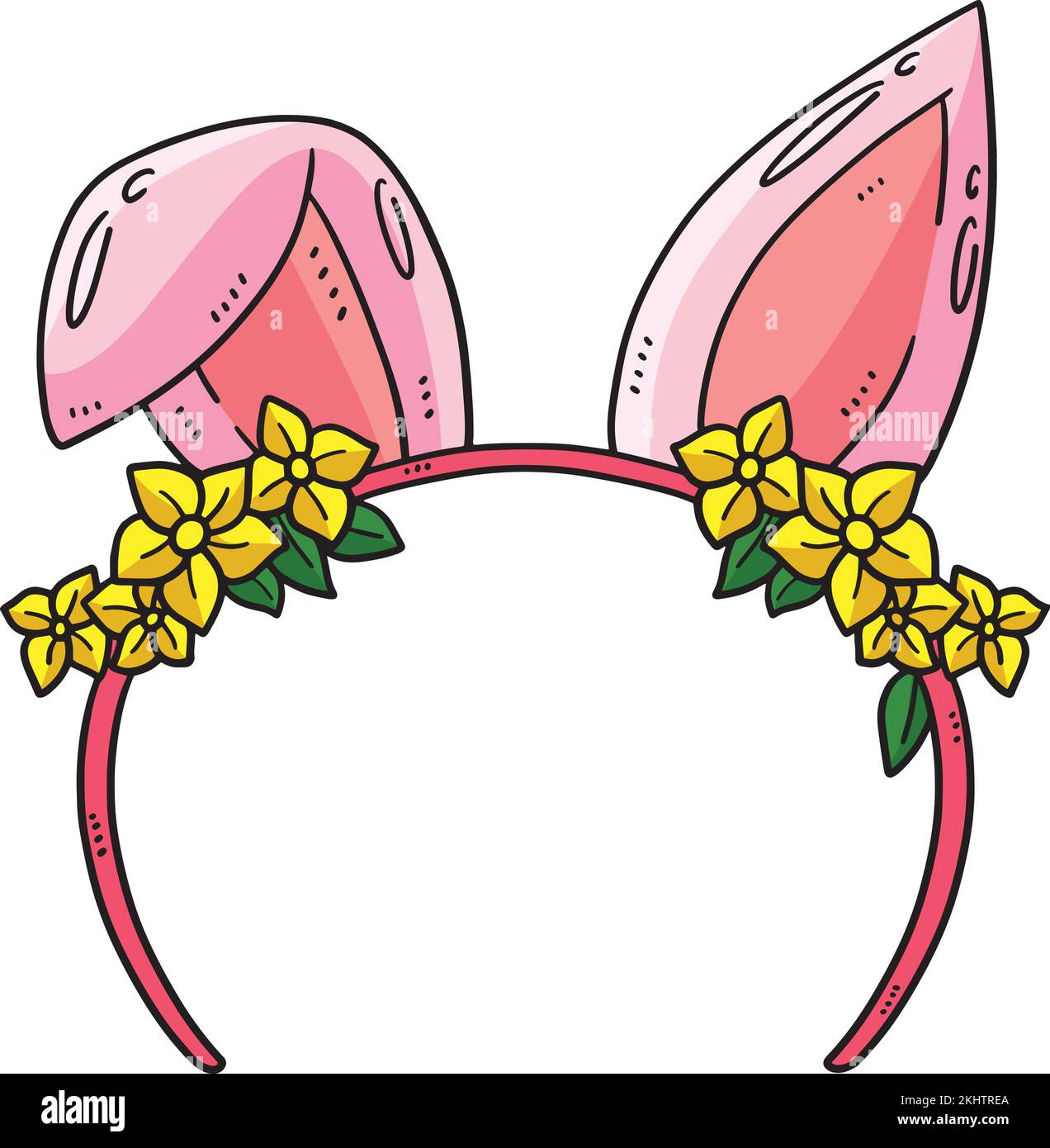 Bunny Haarreif-Cartoon Mit Farbigem Clipart Stock Vektor Bunny Haarreif-Cartoon Mit Farbigem Clipart Stock Vektor