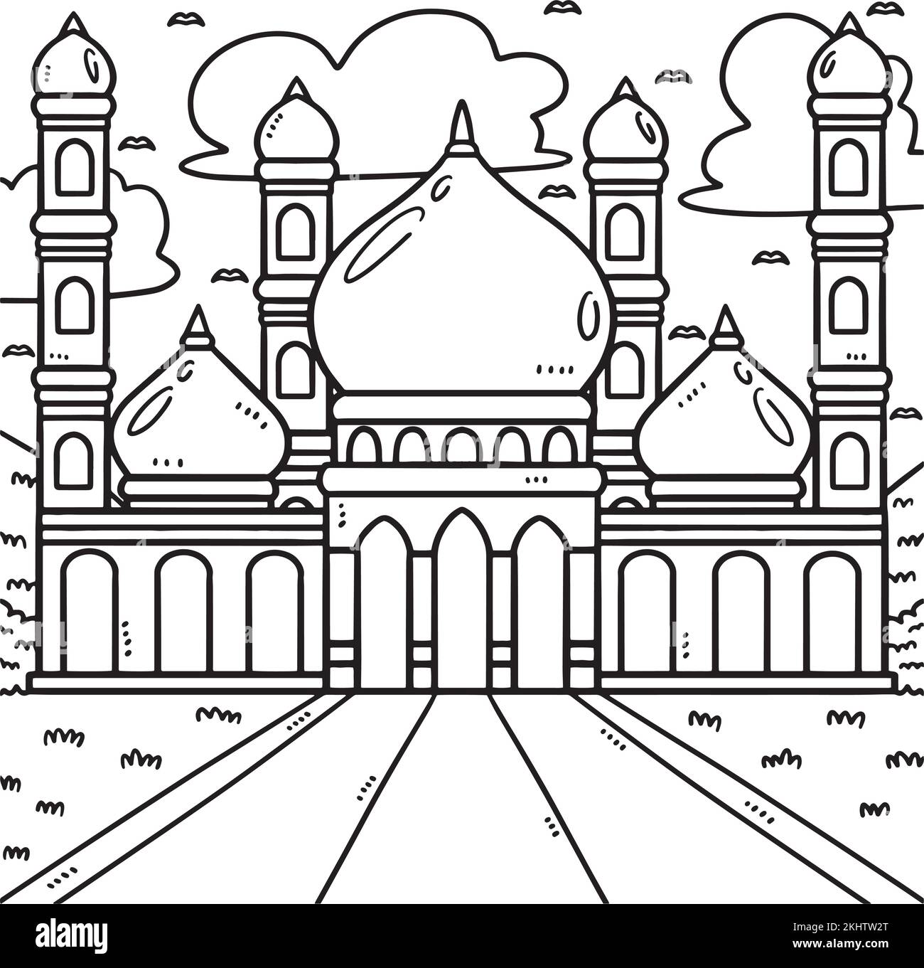 Malseite für die Ramadan-Moschee für Kinder Stock Vektor