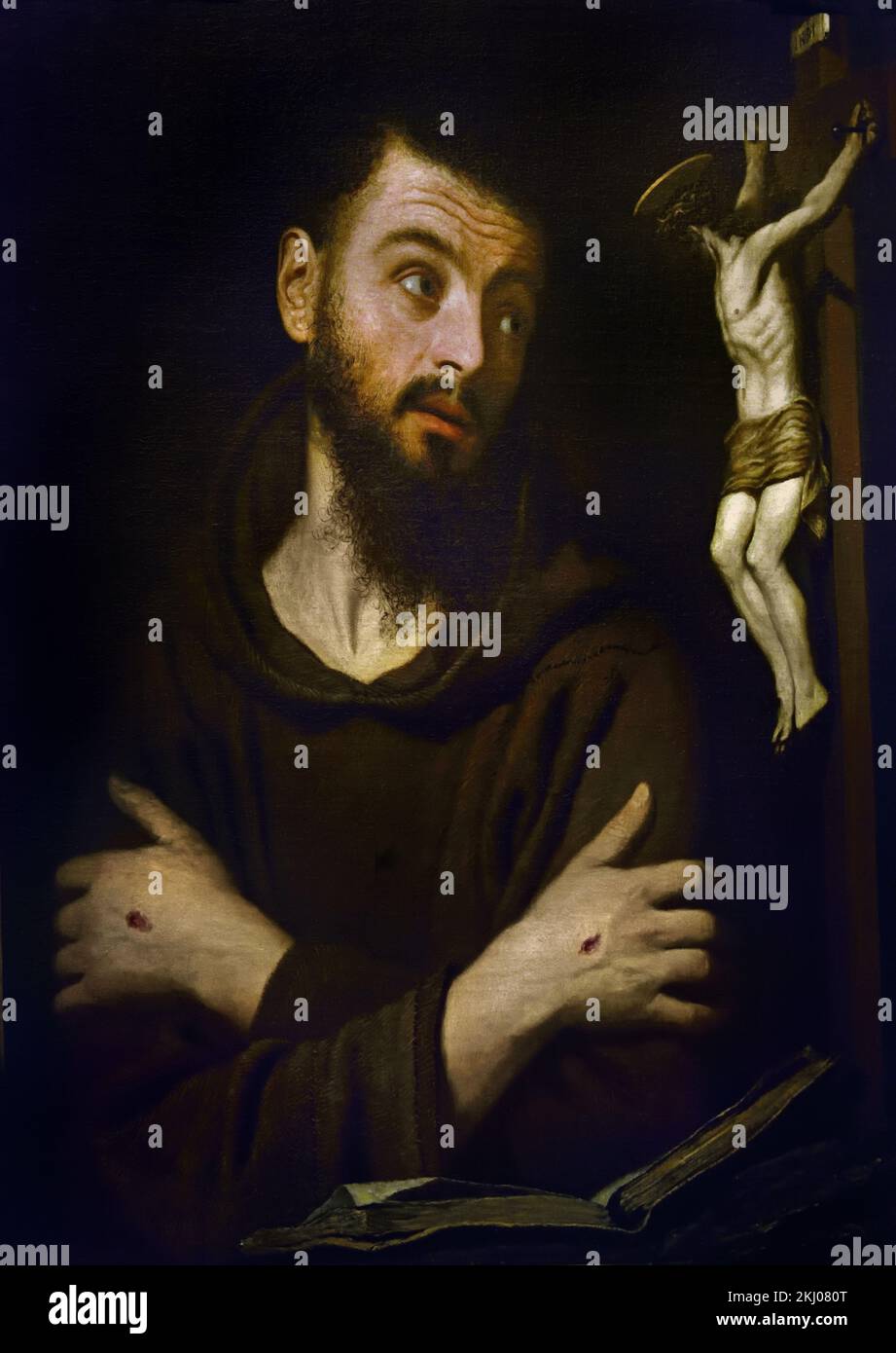 Franziskus von Assisi Francesco Lupicini (1591-1656) | Maler-Museum aus dem 17.. Jahrhundert, Luxemburg, Franziskus von Assisi ( Giovanni di Pietro di Bernardone ), mystischer italienischer katholischer Mönch, Gründer der Franziskaner, Und eine der verehrtesten Persönlichkeiten des Christentums, er wurde inspiriert, ein Leben zu führen, Armut und umherziehende Predigten. Papst Gregory IX. Hat ihn am 16. Juli 1228 heiliggesprochen. Stockfoto