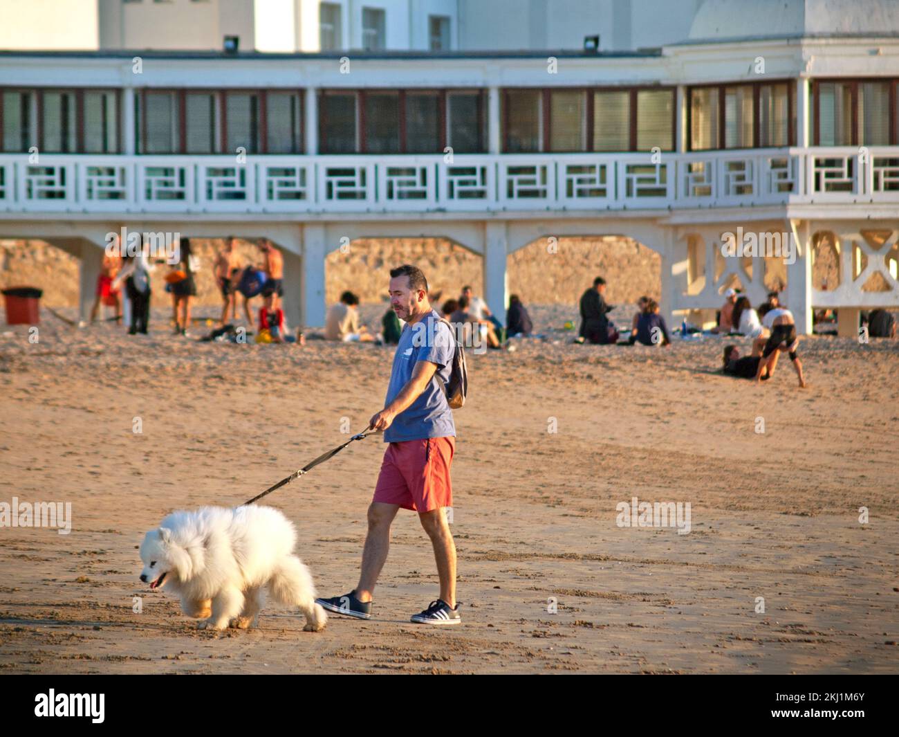 Playa de La Caleta in der Stadt Cadiz, Spanien Stockfoto