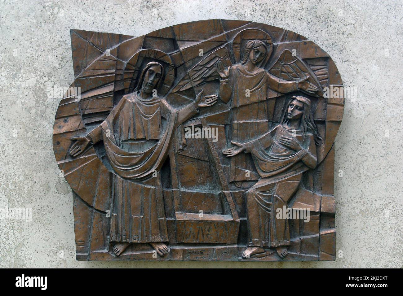 Der auferstandene Herr erscheint Maria Magdalena, Weg des Lichts von Giovanni Dragoni, San Callisto Katakomben in Rom, Italien Stockfoto