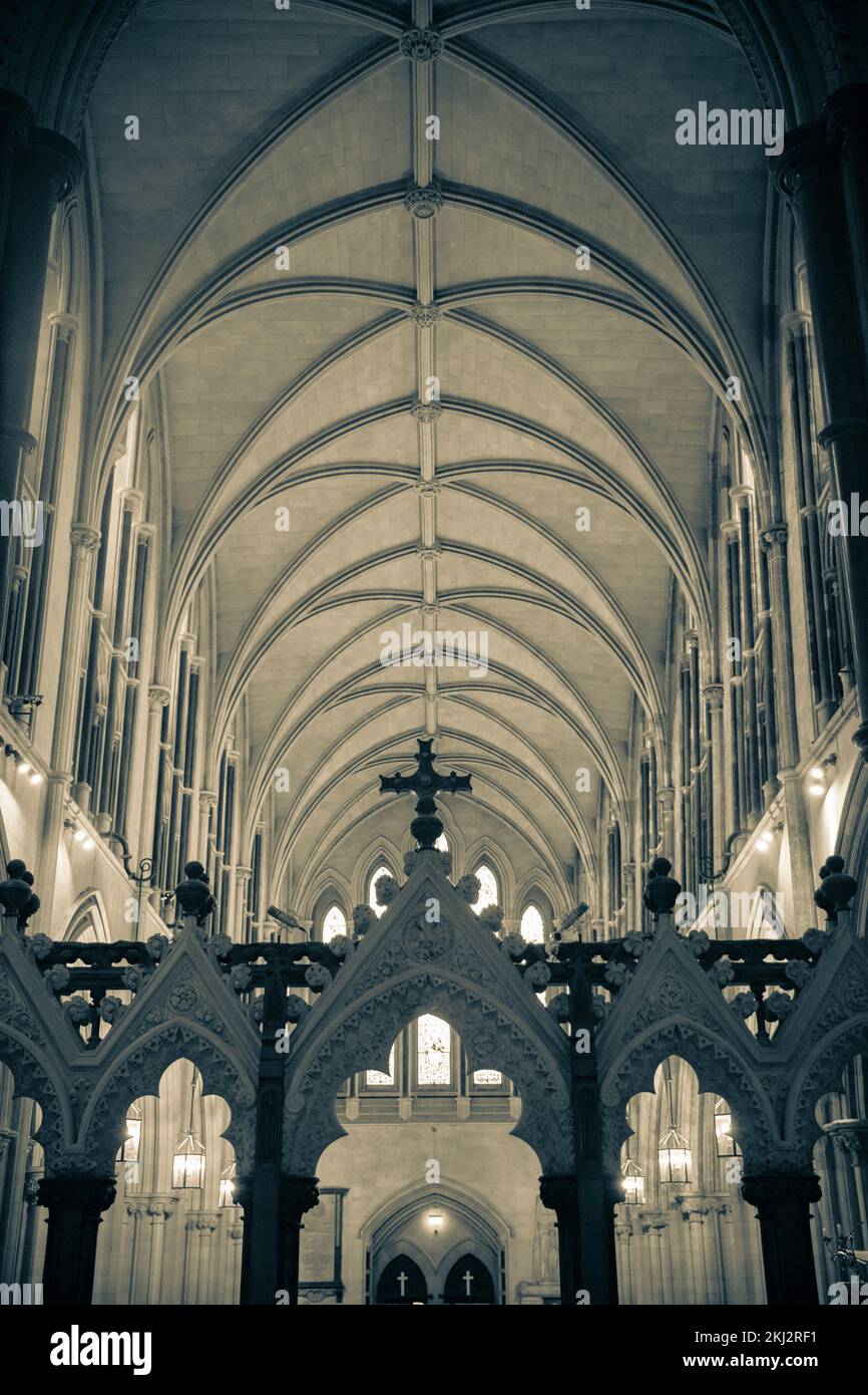 Irland, Dublin, Saint Patrick's Cathedral in Dublin, Irland, gegründet 1191, ist die National Cathedral of the Church of Ireland. Mit seiner 43-Meter-Länge Stockfoto