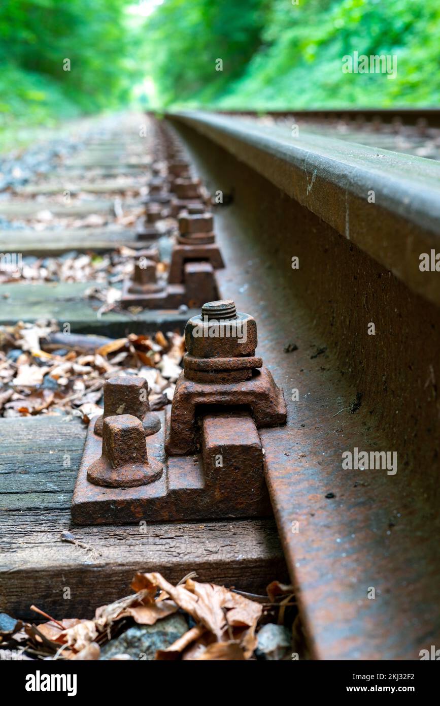 Alte Schiene Stockfoto