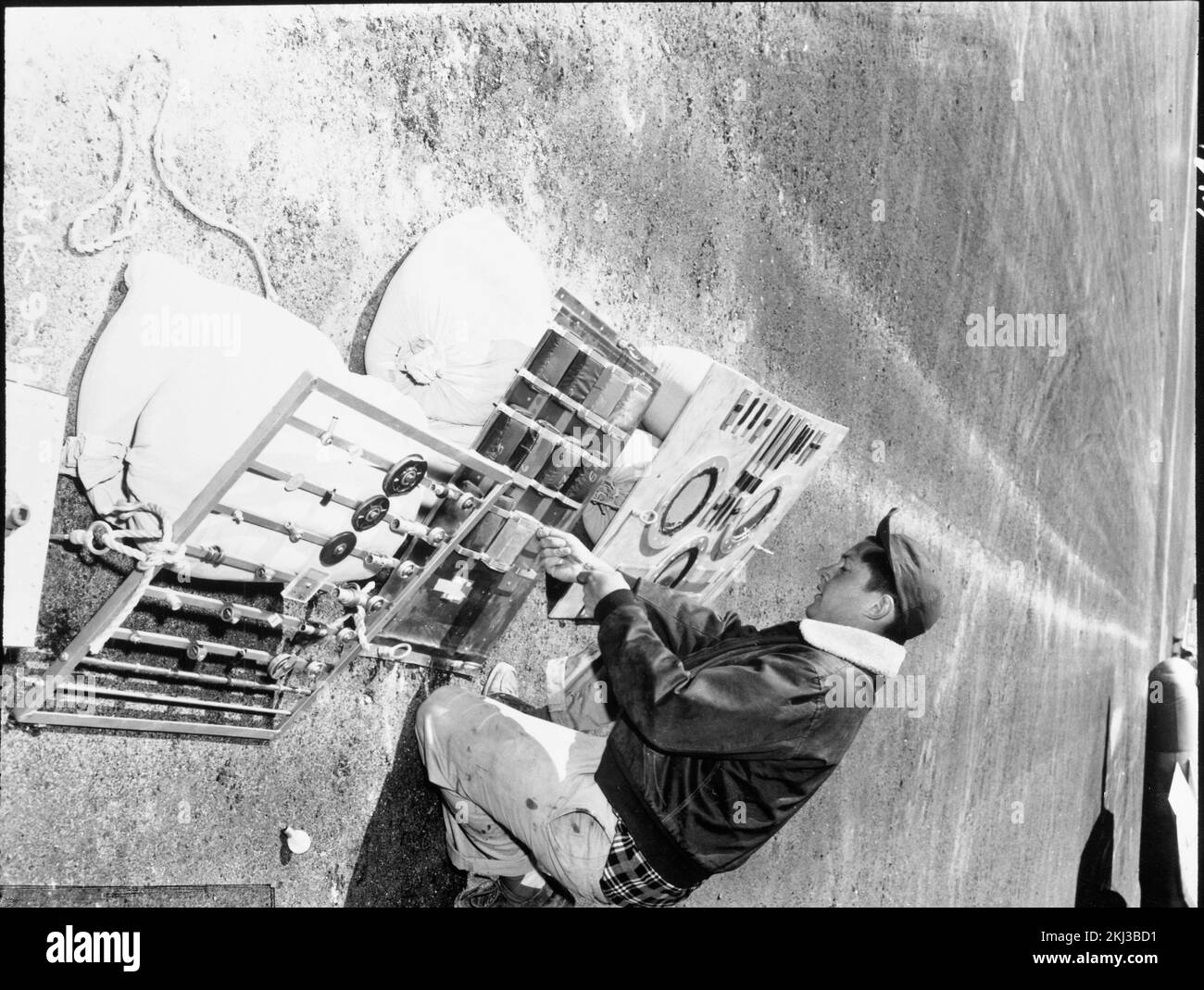 Projekt 30-7 – Testaktivitäten Für Operation Tumbler/Snapper (Testgelände Nevada). Projekt 3,1, Flugzeuginstrumentierung. Fotografien von atmosphärischen Nuklearversuchen auf Pacific Island und Nevada Testgelände. Stockfoto