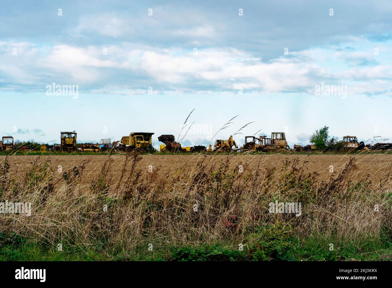 Alte landwirtschaftliche Geräte sind veraltet Stockfoto