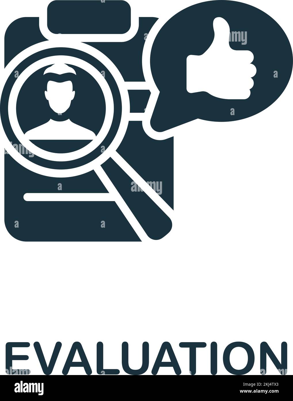 Evulationssymbol. Einfarbiges einfaches Talent Development-Symbol für Vorlagen, Webdesign und Infografiken Stock Vektor