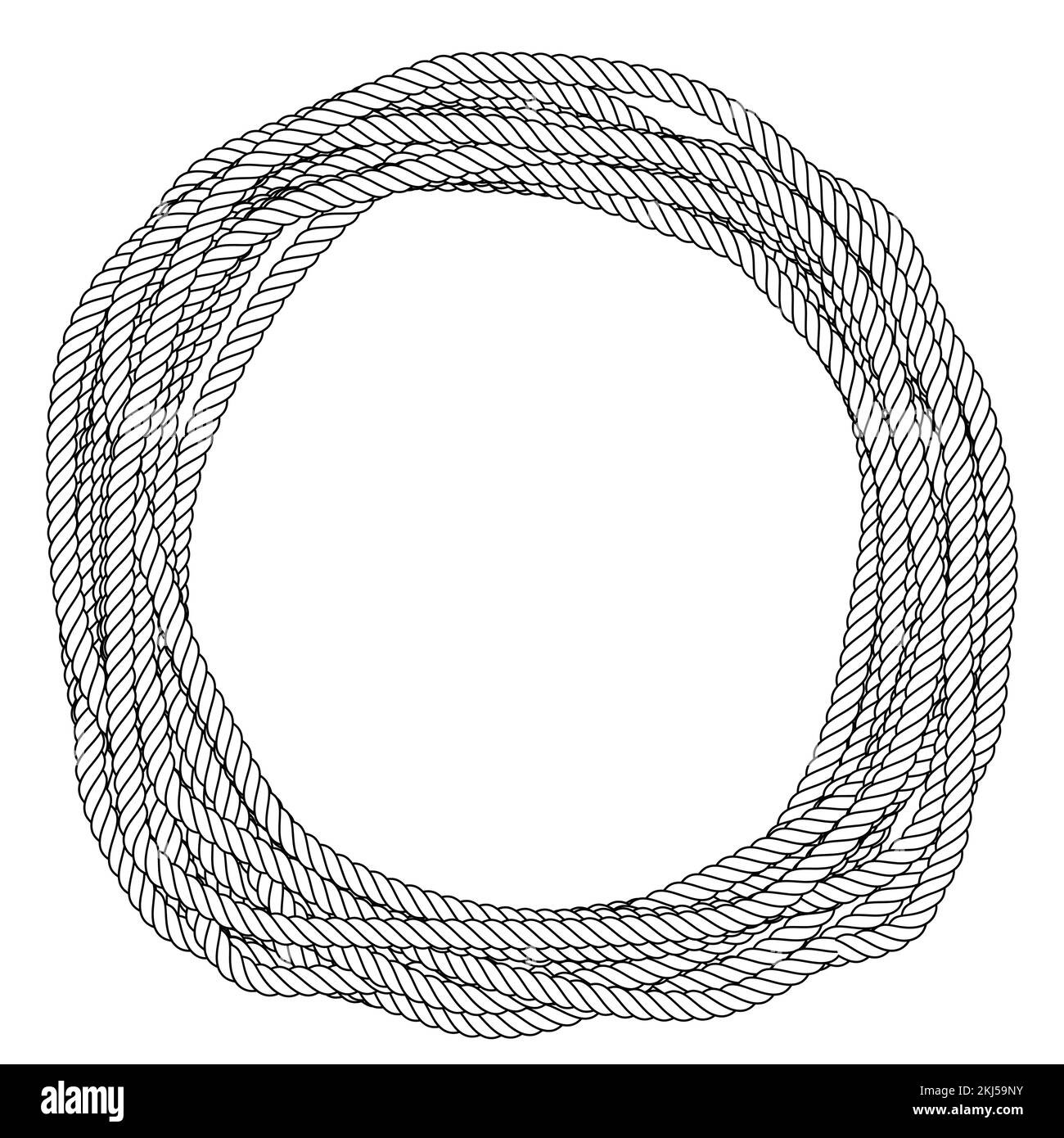 Abbildung eines gewickelten Seils Stock Vektor