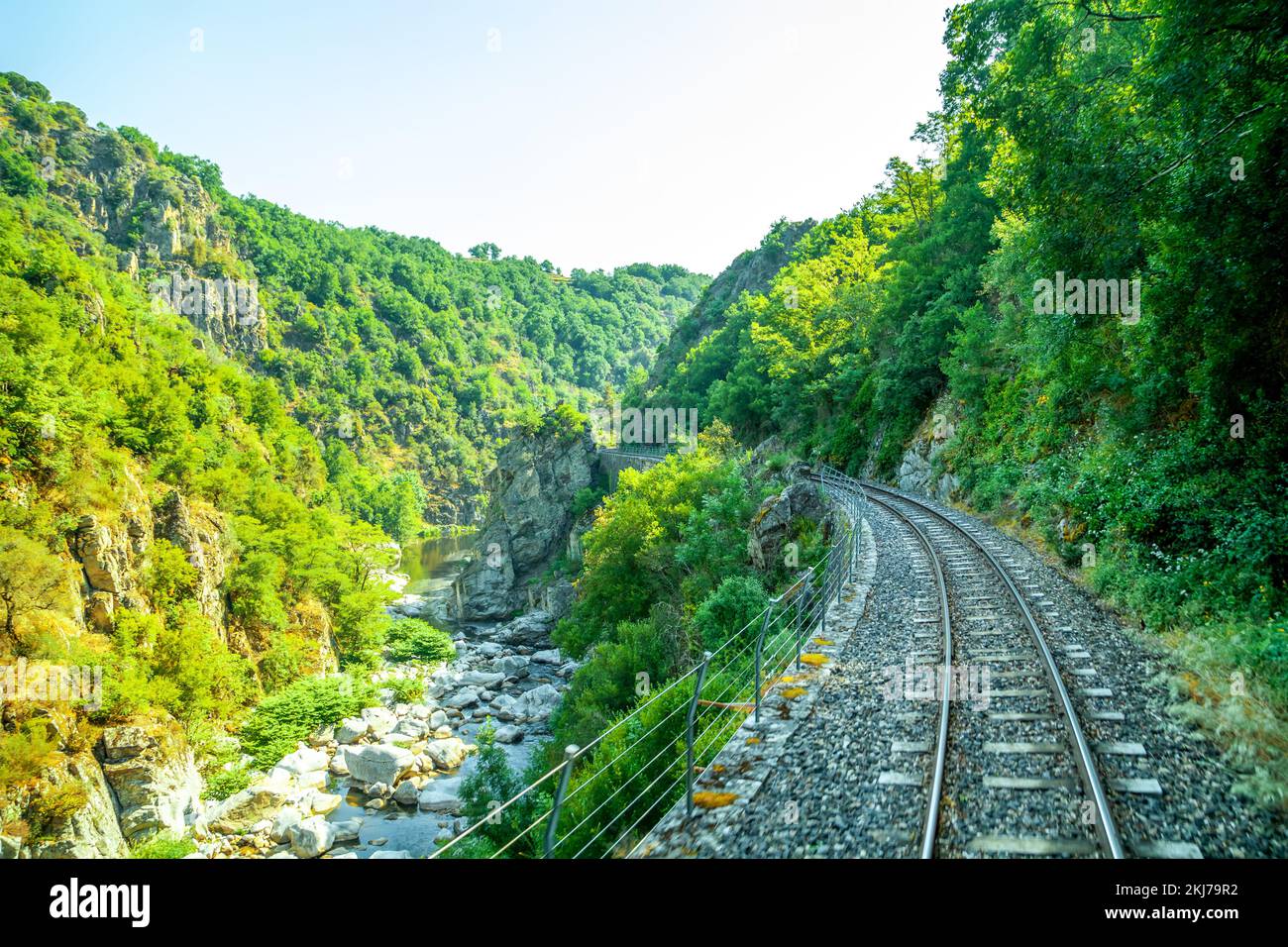 Zug Ardechem Rhone Valley, Frankreich Stockfoto