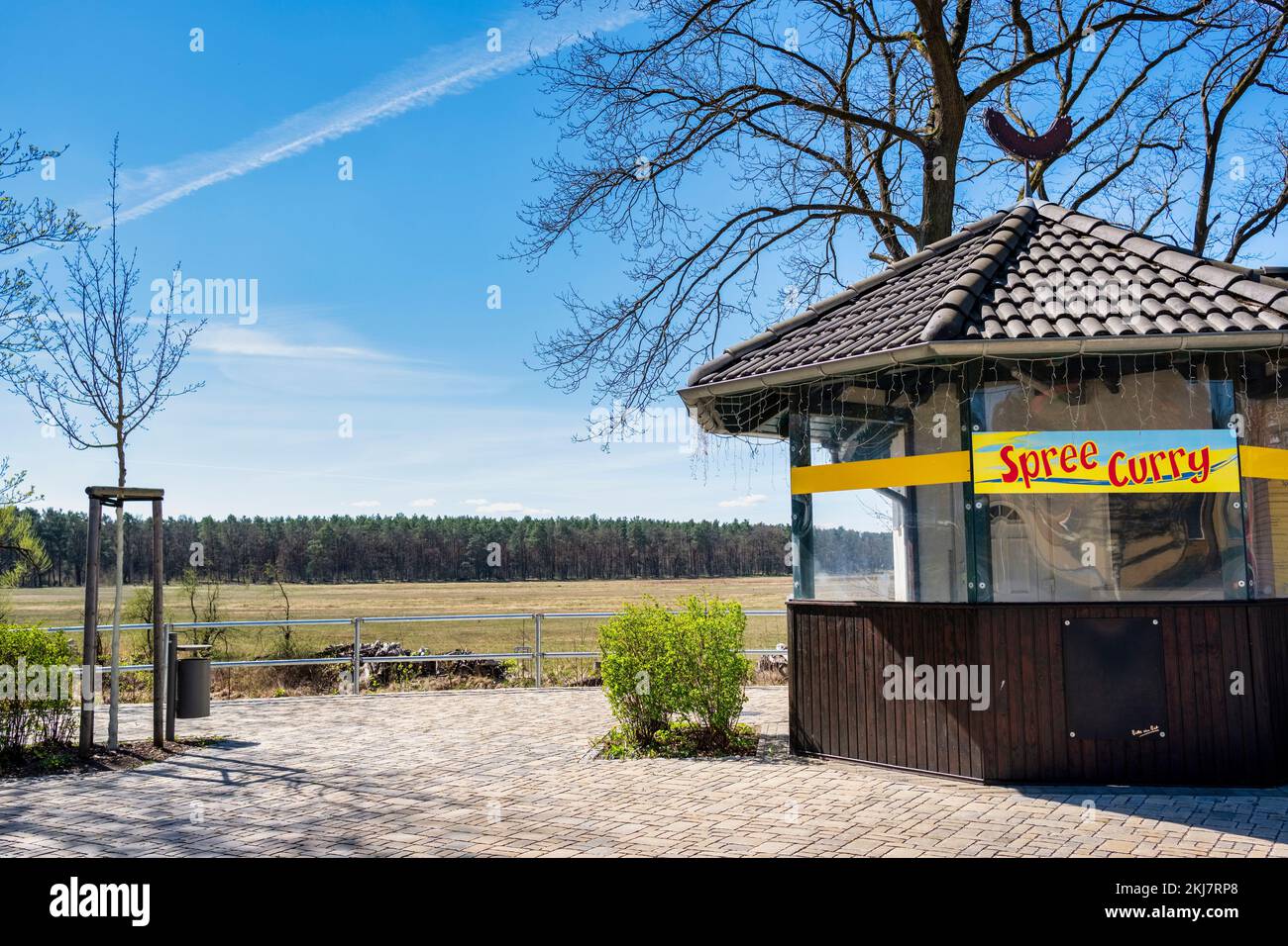 Imbissstand in Hangelsberg, Brandenburg, Deutschland Stockfoto