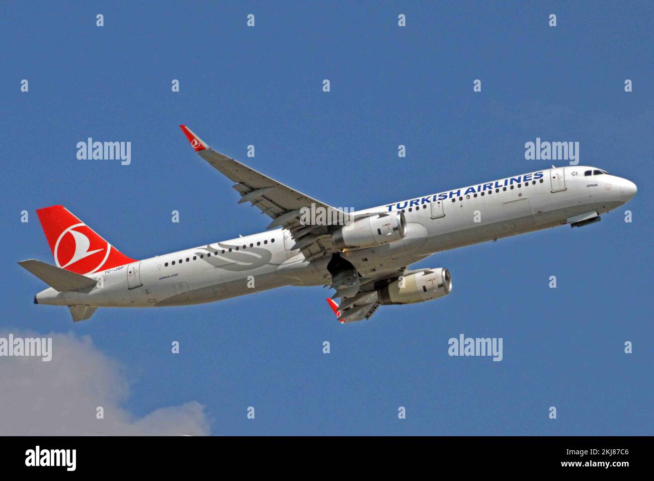 Deutschland, Bayern, München: TC-JSP Airbus A.201-231 (c/n 6599 ) VON THY Turkish Airlines am Münchner Franz-Josef-Strauss-Flughafen. Stockfoto