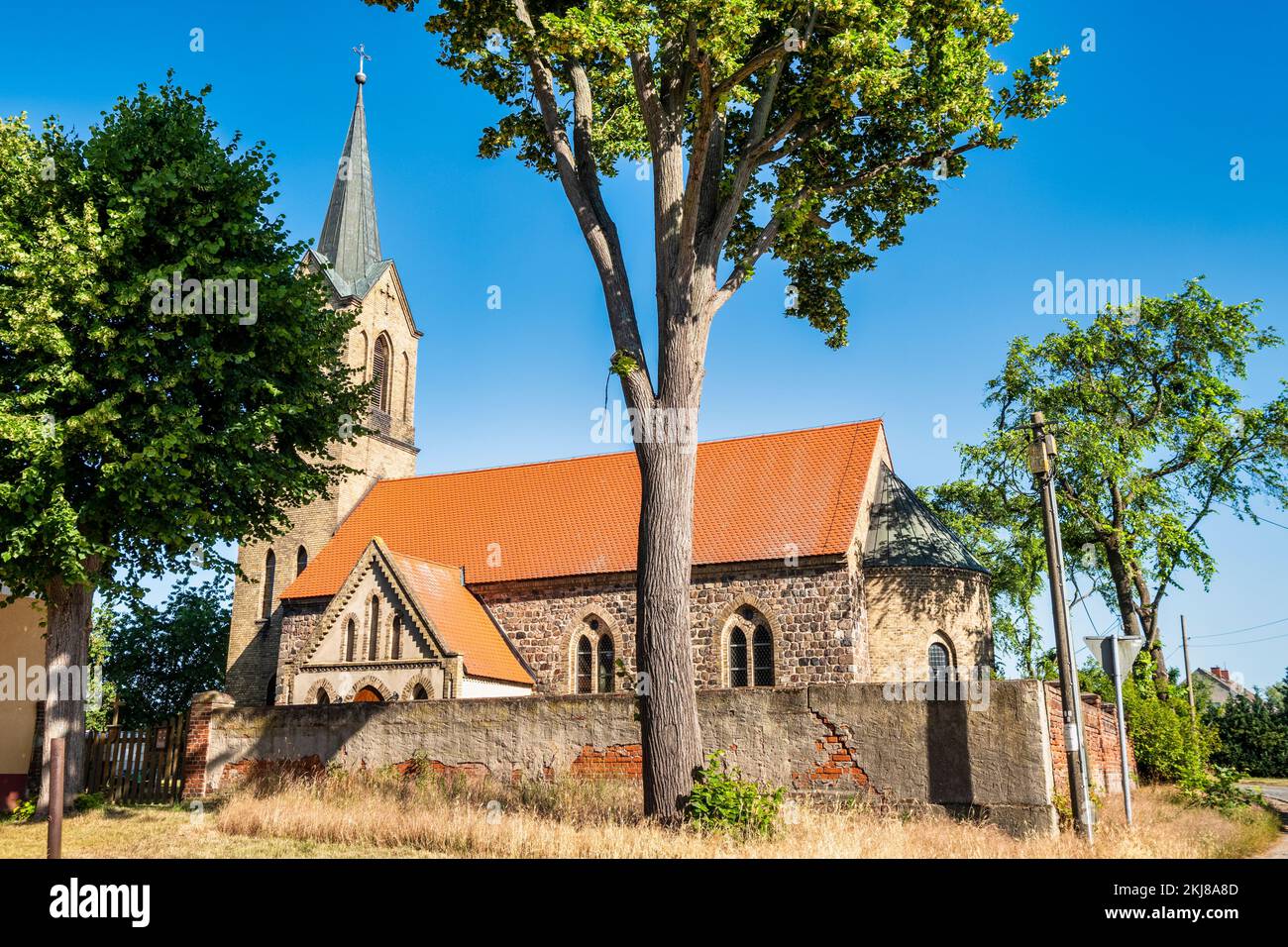 Dorfkirche Seeberg bei Altlandsberg, Brandenburg, Deutschland Stockfoto