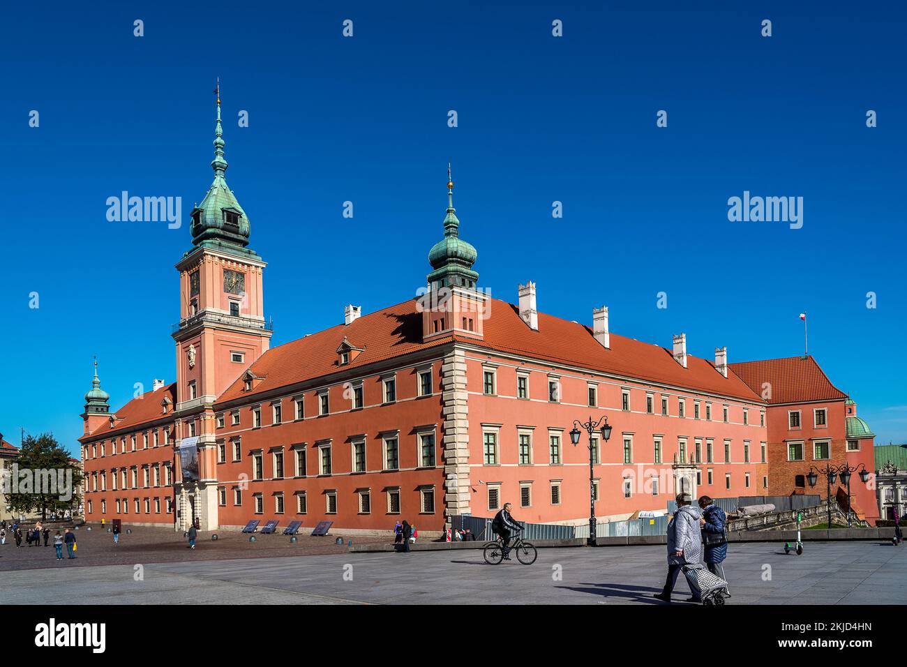 Das Königsschloss in Warschau. In den königlichen Schlossgärten hielt Joe Biden eine wichtige Rede über den Krieg in der Ukraine. Stockfoto