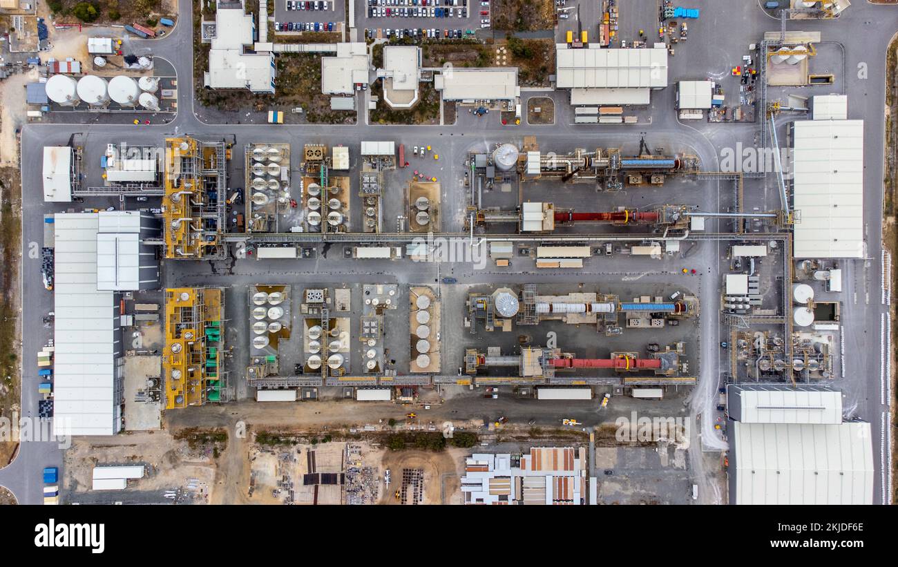 Tianqi Lithium, Hard Rock Lithium Processing plant, Kwinana Beach, Western Australia, Australia Kwinana Beach, Western Australia, Australien Stockfoto