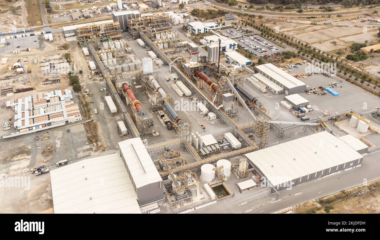 Tianqi Lithium, Hard Rock Lithium Processing plant, Kwinana Beach, Western Australia, Australia Kwinana Beach, Western Australia, Australien Stockfoto