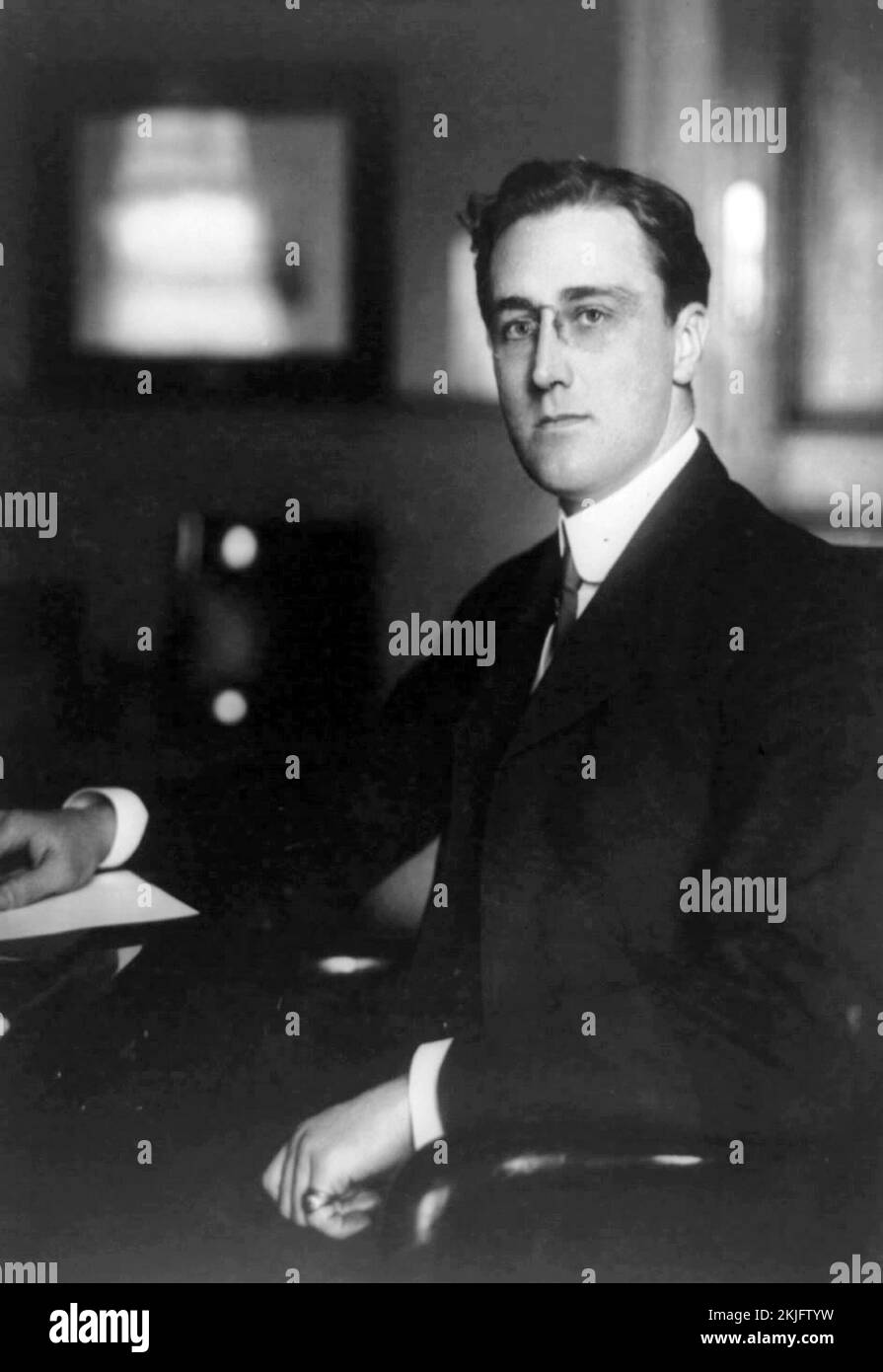 US-Präsident Franklin Roosevelt als stellvertretender Marineminister 1913, als er 31 Jahre alt war Stockfoto