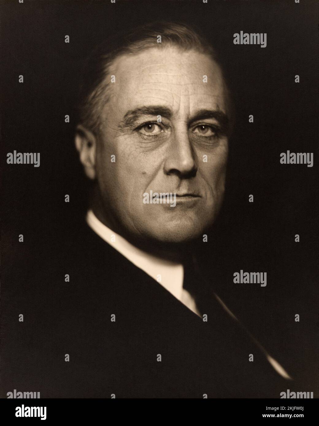 Ein Porträt von US-Präsident Franklin D. Roosevelt. Stockfoto