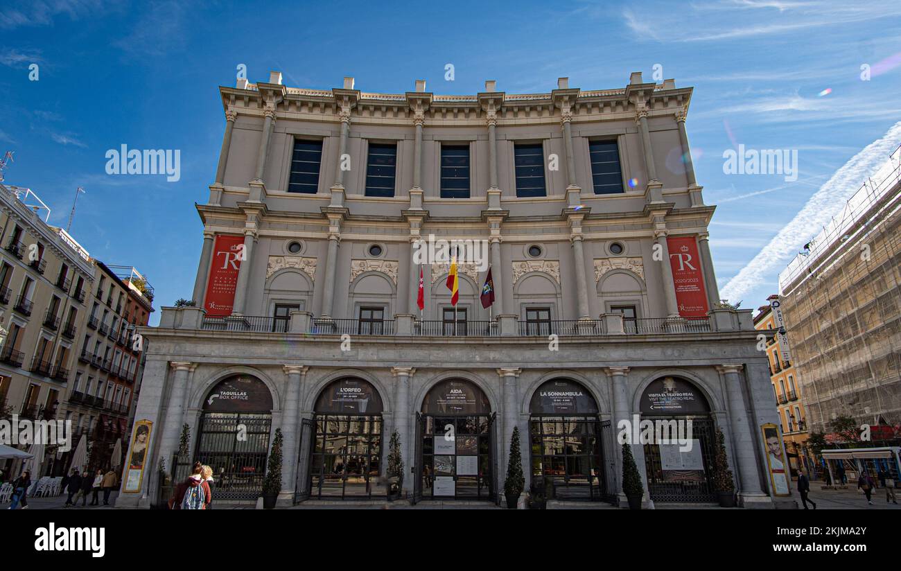 Das Teatro Real (Königliches Theater) Opernhaus in Madrid Stockfoto