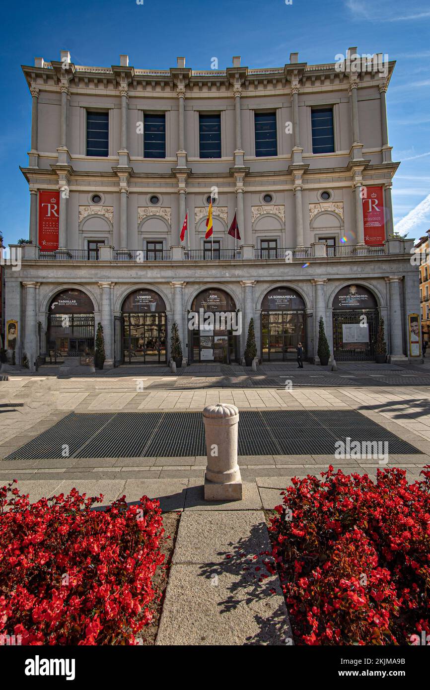 Das Teatro Real (Königliches Theater) Opernhaus in Madrid Stockfoto