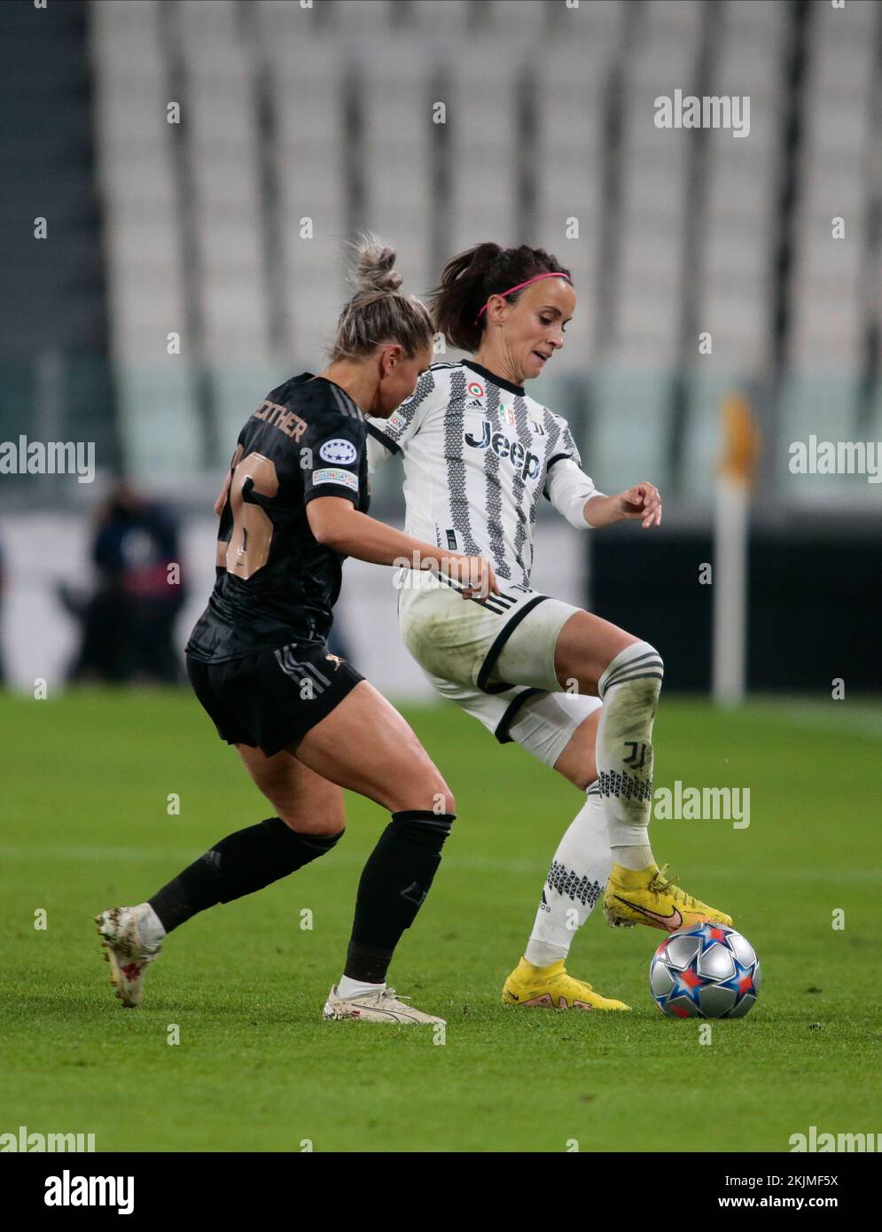 Barbara Bonansea of Juventus Women während der UEFA Women's Champions League, Gruppe C, Fußballspiel zwischen Juventus Women und Arsenal Women am 24 Nein Stockfoto