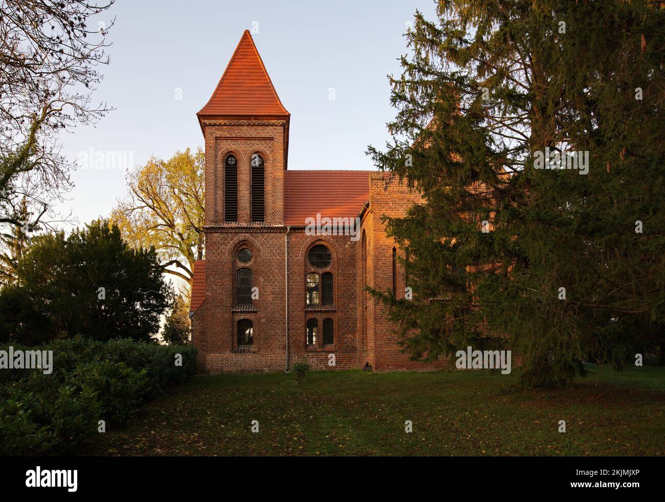 Dorfkirche Groß-Ziethen, Stadt Kremmen, Bezirk Oberhavel, Land Brandenburg, Deutschland, Europa Stockfoto