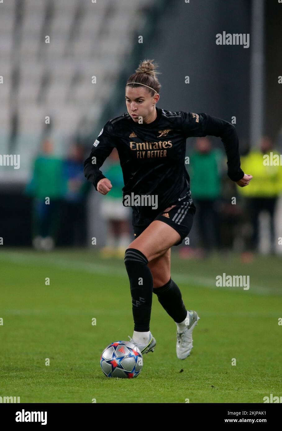 Steph Catley von Arsenal Women während der UEFA Women's Champions League, Gruppe C, Fußballspiel zwischen Juventus Women und Arsenal Women am 24. November Stockfoto