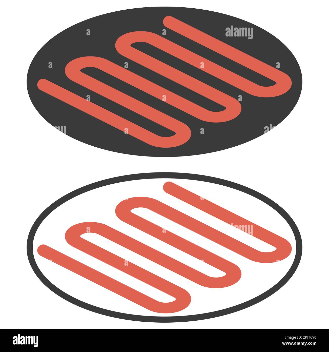 Fußboden-Warmwassersymbol, isolierter Strahler, Heizbodenhaus Stock Vektor Fußboden-Warmwassersymbol, isolierter Strahler, Heizbodenhaus Stock Vektor