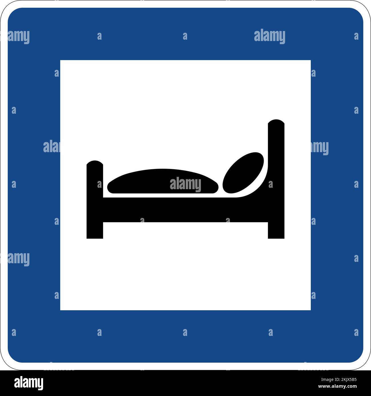 Hotelschild Autobahn, Schilder Service, Straßenschilder deutschland Stock Vektor