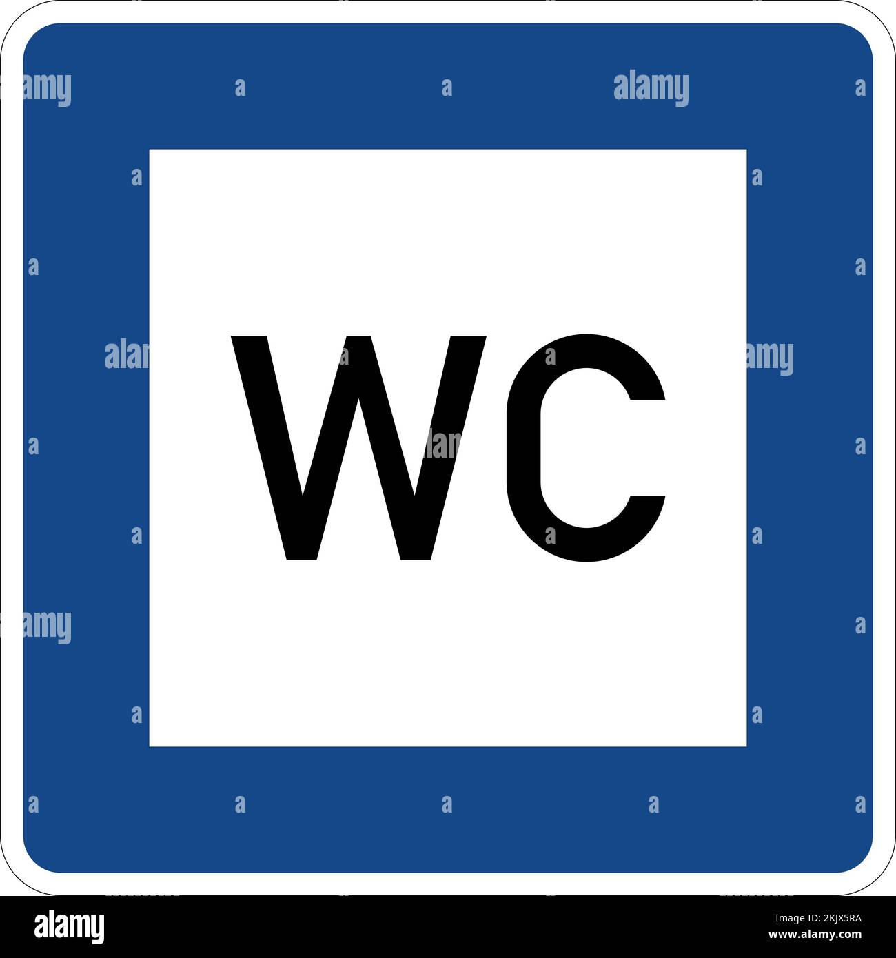 Autobahntoilettenschild, Schilder für Service, Straßenschilder deutschland Stock Vektor