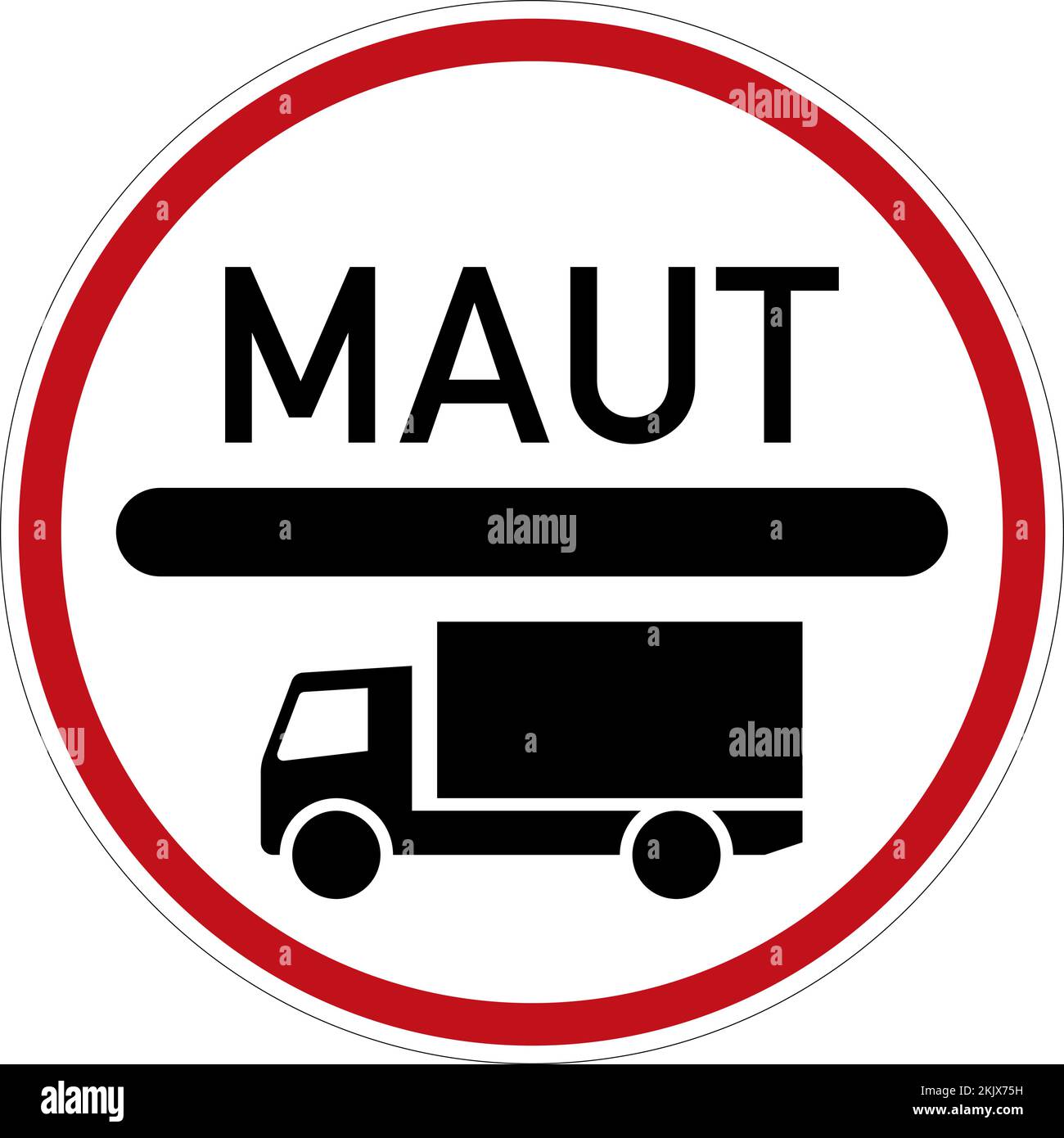 Mautstraße für Fahrzeuge über 3,5 t, Serviceschilder, Straßenschilder deutschland Stock Vektor