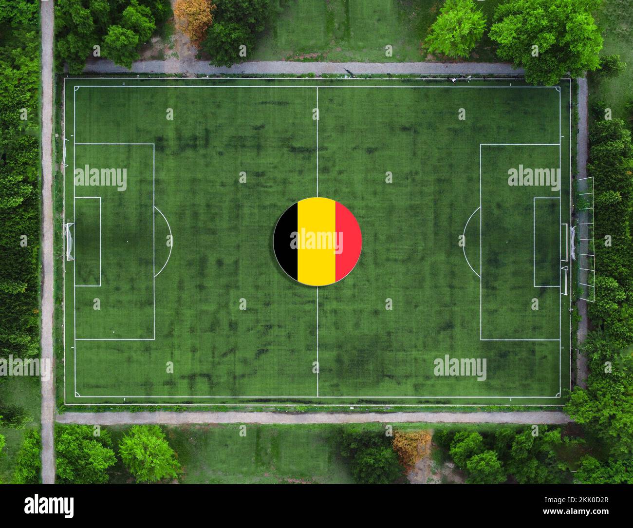Vertretung der belgischen Fußballmannschaft Stockfoto