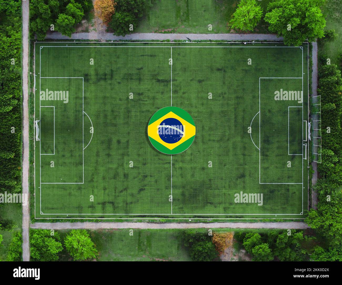 Vertretung der brasilianischen Fußballmannschaft Stockfoto