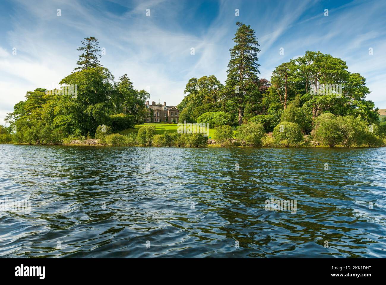 Derwent Island Haus. Eigentum des National Trust. Keswick Lake Bezirk Cumbria. Stockfoto