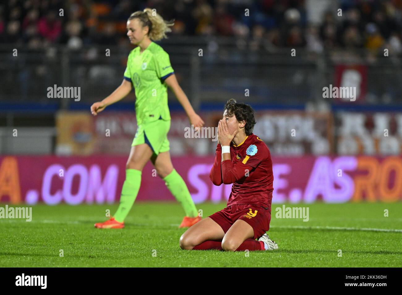 Valentina Giacinti von AS Roma Women während des dritten Tages der Gruppenphase der UEFA Women's Champions League, Gruppe B, zwischen A.S. Rom und VfL W Stockfoto
